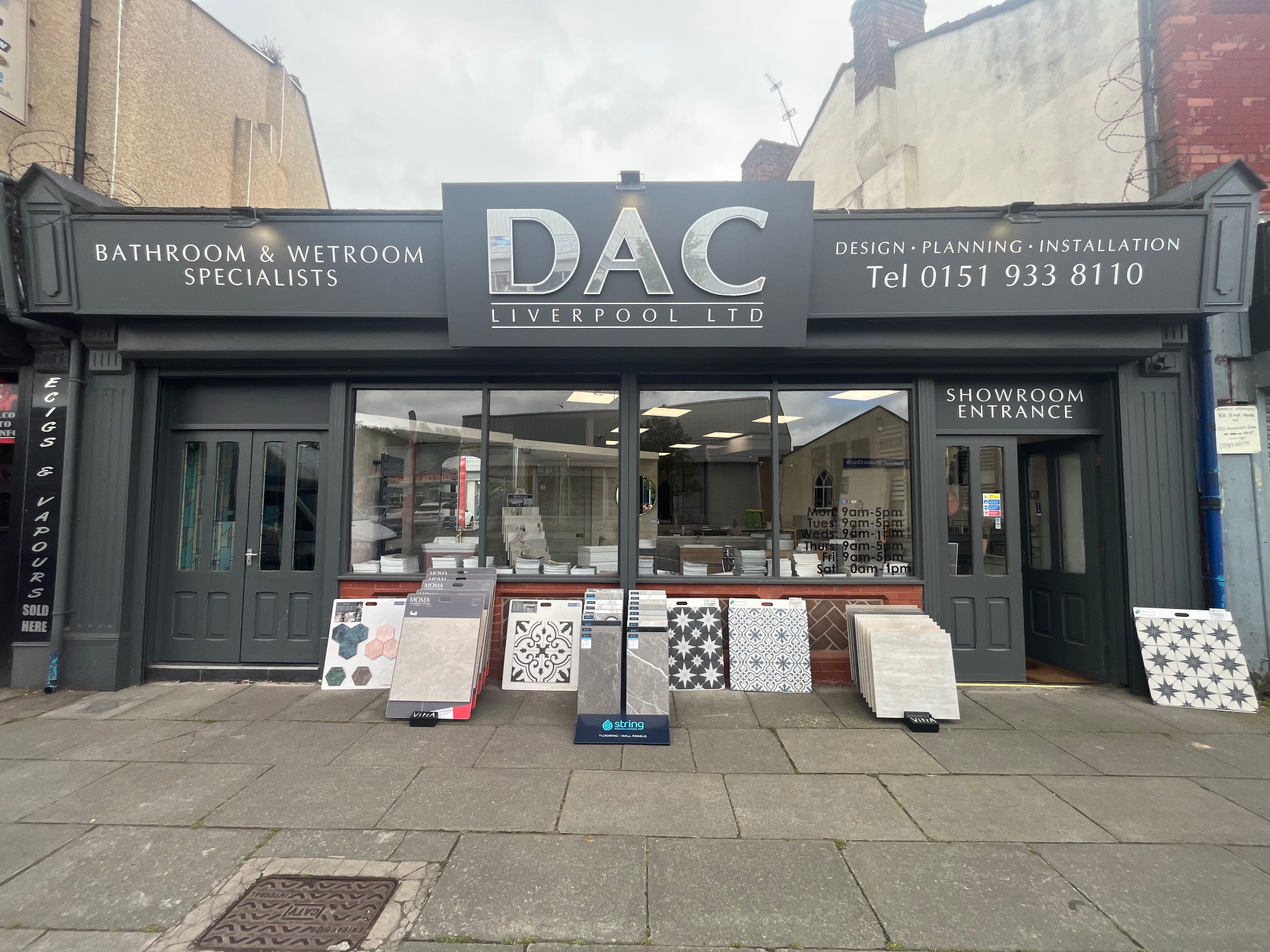 Showroom entrance on Knowsley Road